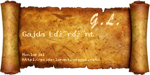 Gajda Lóránt névjegykártya