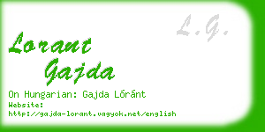 lorant gajda business card